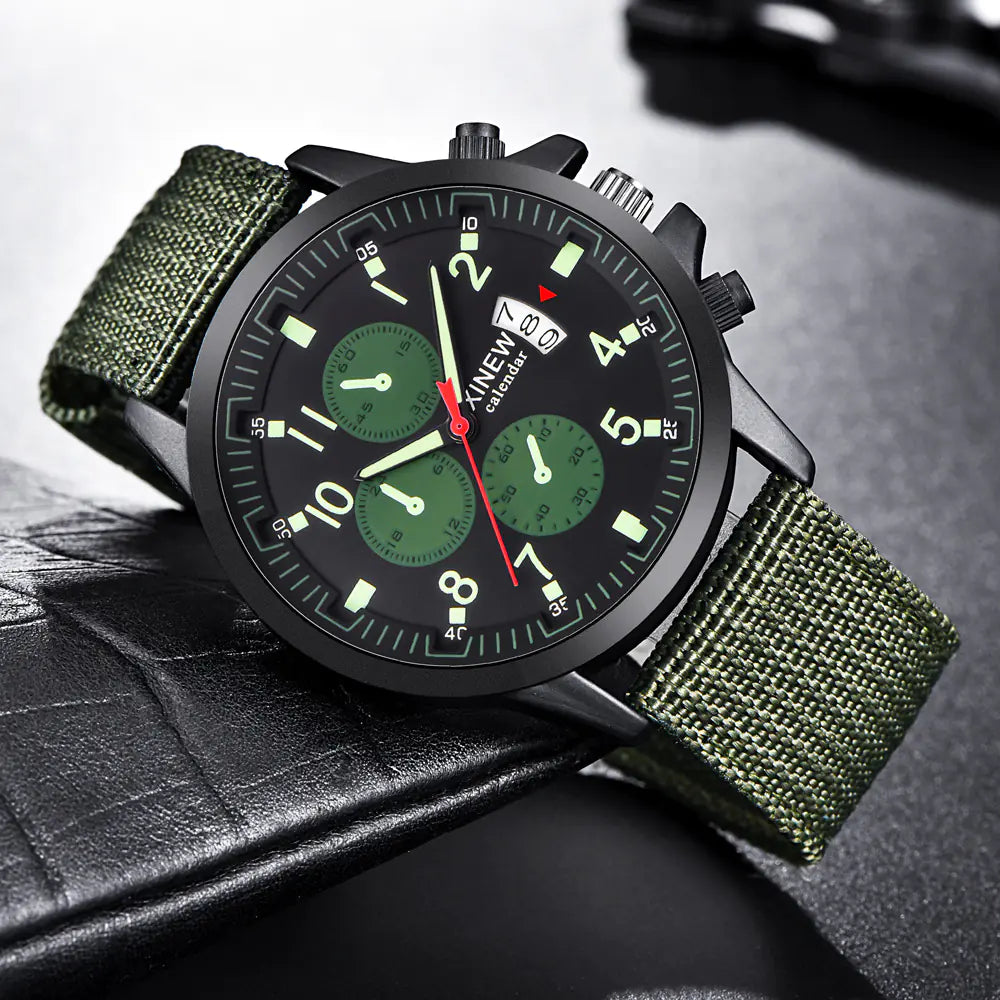Men's Tactical Nylon Sports Watch