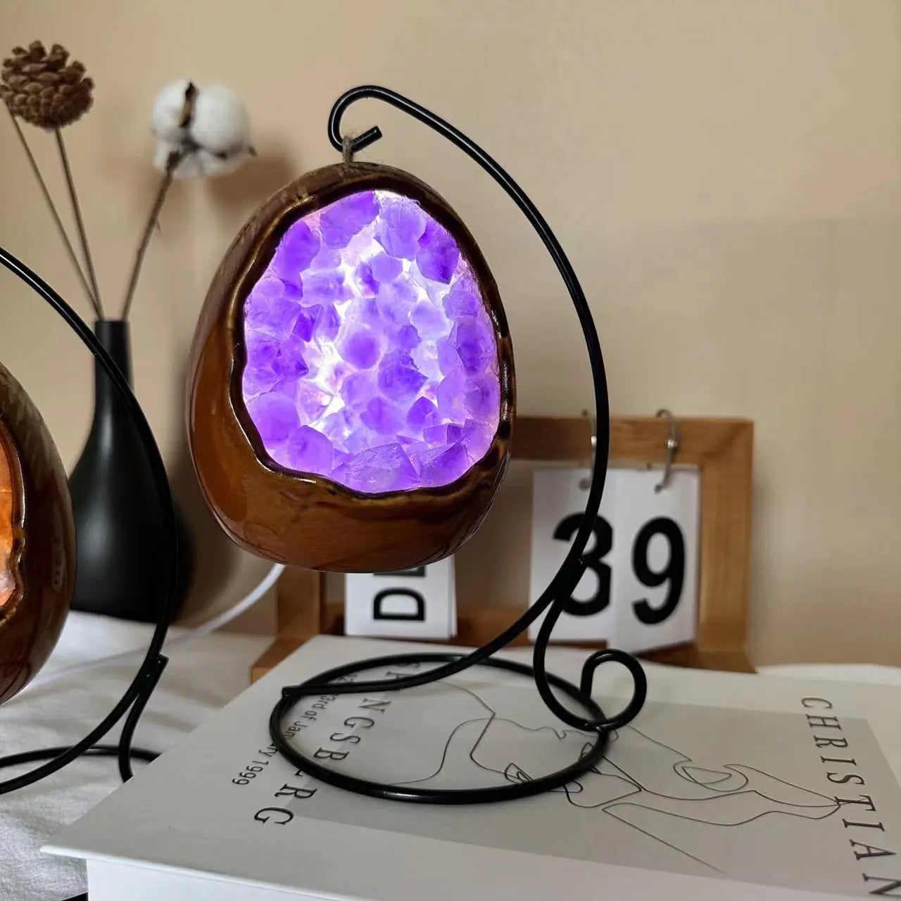Amethyst Grotto LED Night Lamp