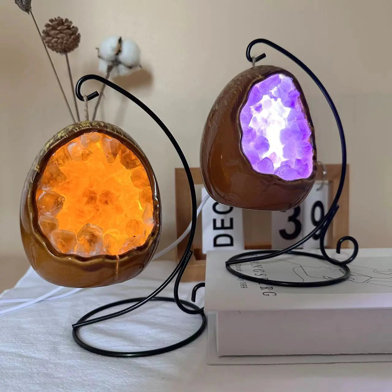 Amethyst Grotto LED Night Lamp