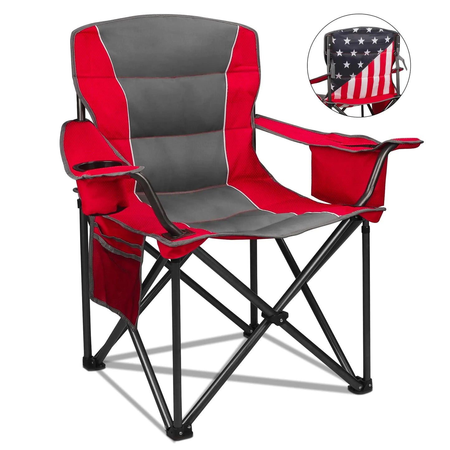 Colorsoul Patriot XL Folding Chair with Cooler
