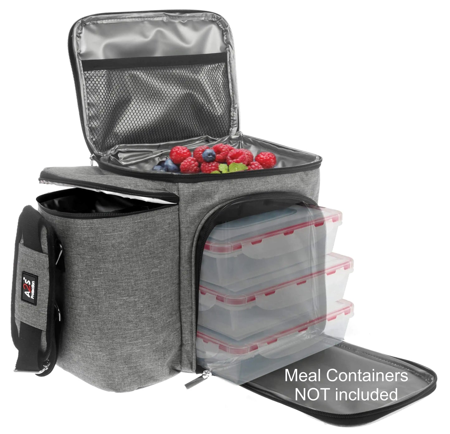 Gray Insulated Multi-Meal Lunch Box