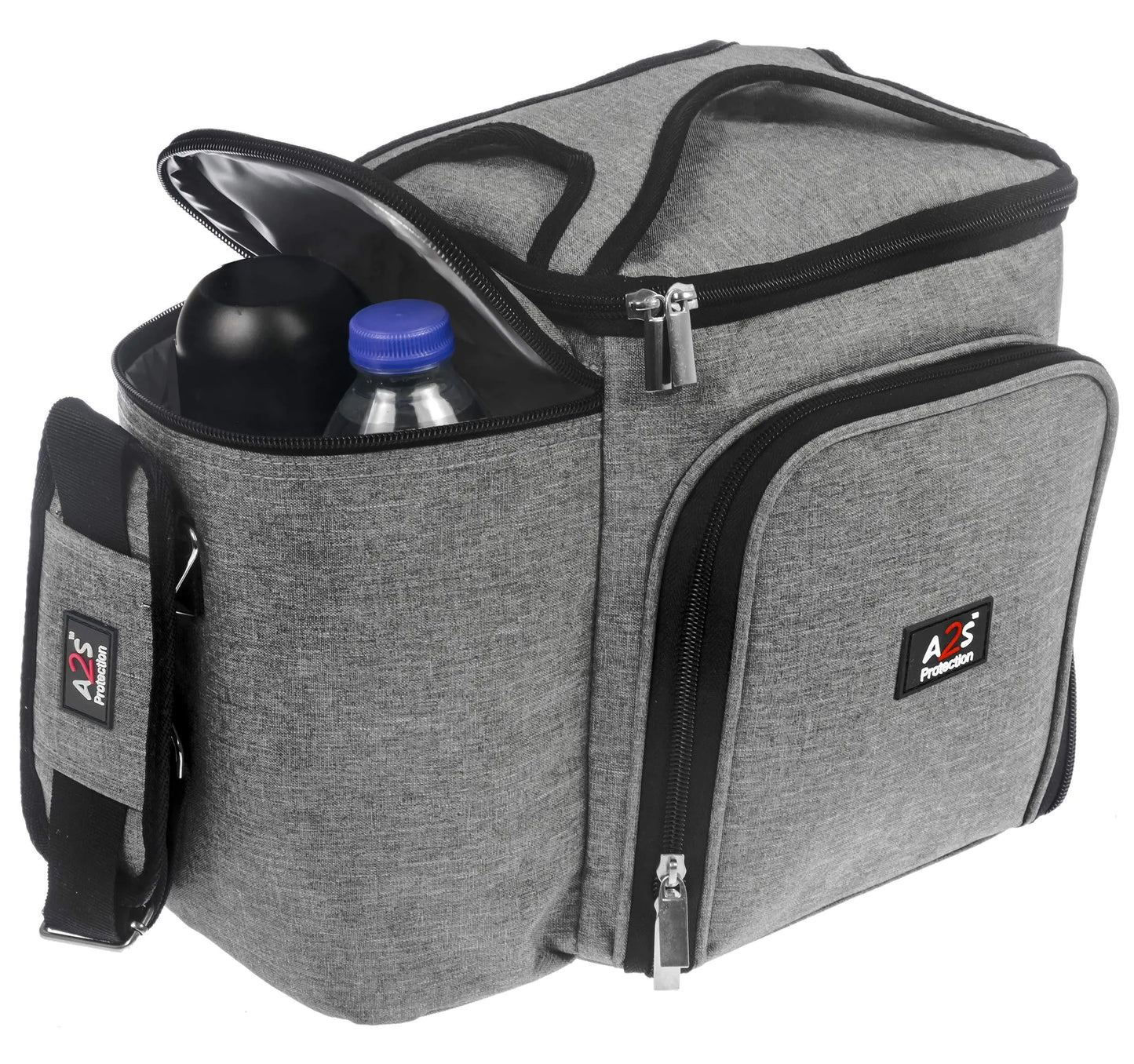 Gray Insulated Multi-Meal Lunch Box