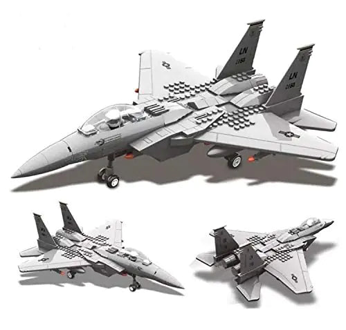 Ace Fighter F-15 Building Blocks - Durable Military Aircraft Model