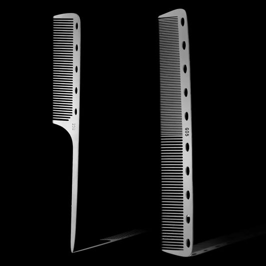 2-Piece Stainless Steel Fine-Tooth & Pintail Combs