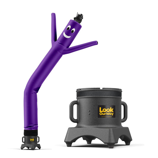 LookOurWay 10ft Purple Air Dancers with Blower