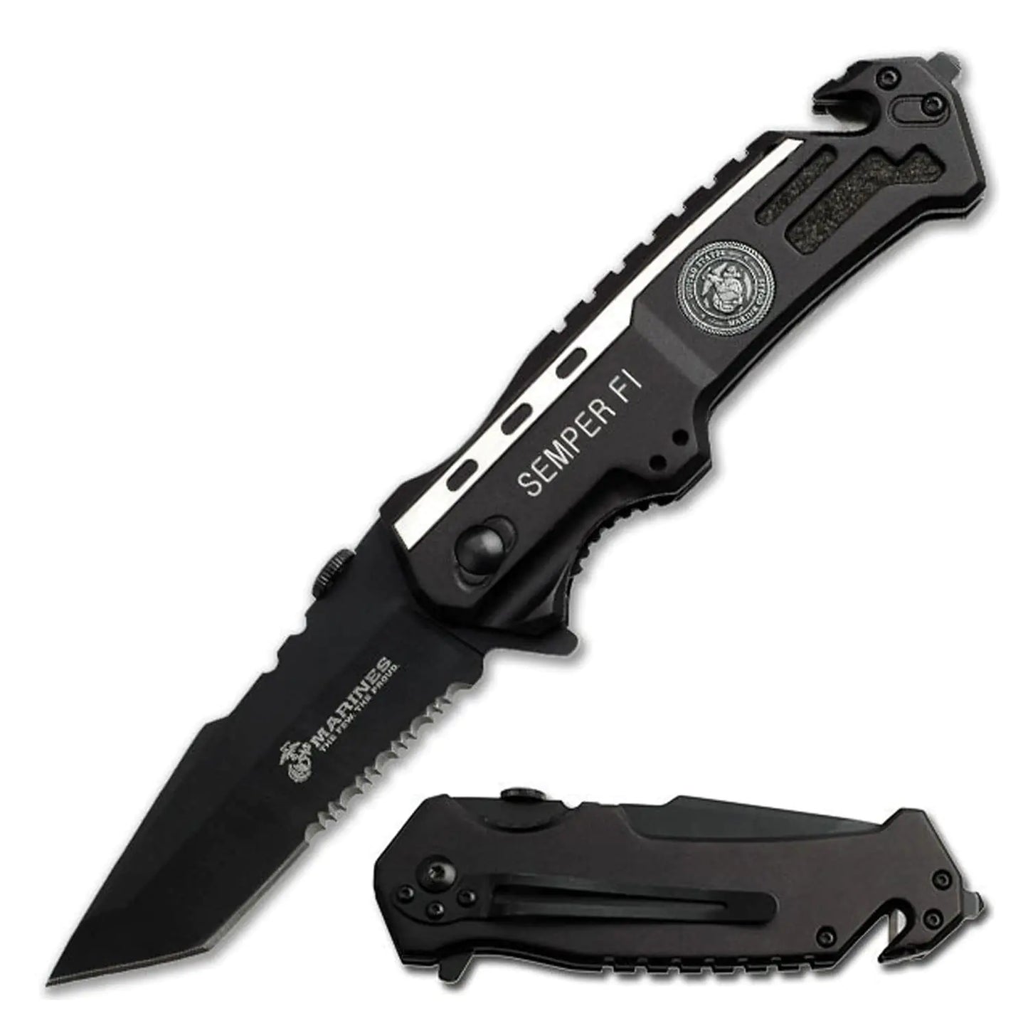 MTECH USA Marines Rescue Folding Knife 4.75"