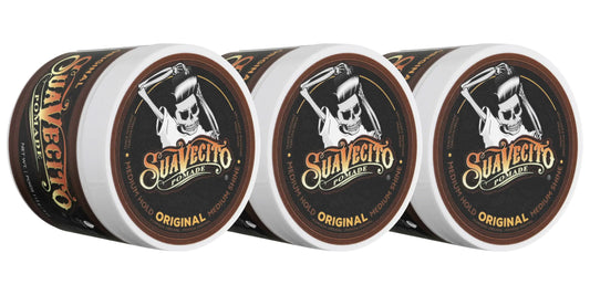 Suavecito Original Hold Pomade Trio 4 oz - Medium Shine Hair Gel