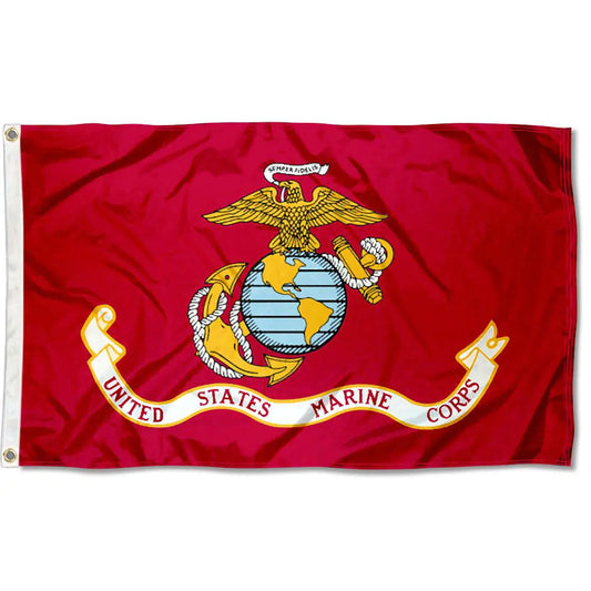USMC Red 3x5 Official Banner with Grommets