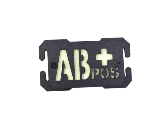 Glow Dark A+ Blood Type Tactical Patch with Molle Mount
