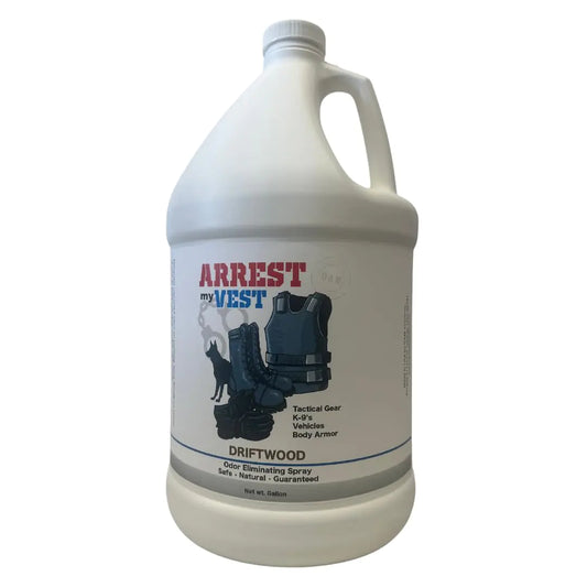 Tactical Odor Defense Spray - Military Grade Deodorizer for Gear and K9s - Driftwood Scent - 1 Gallon
