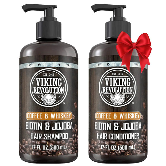 Viking Revolution Whiskey & Coffee Hair Care Set