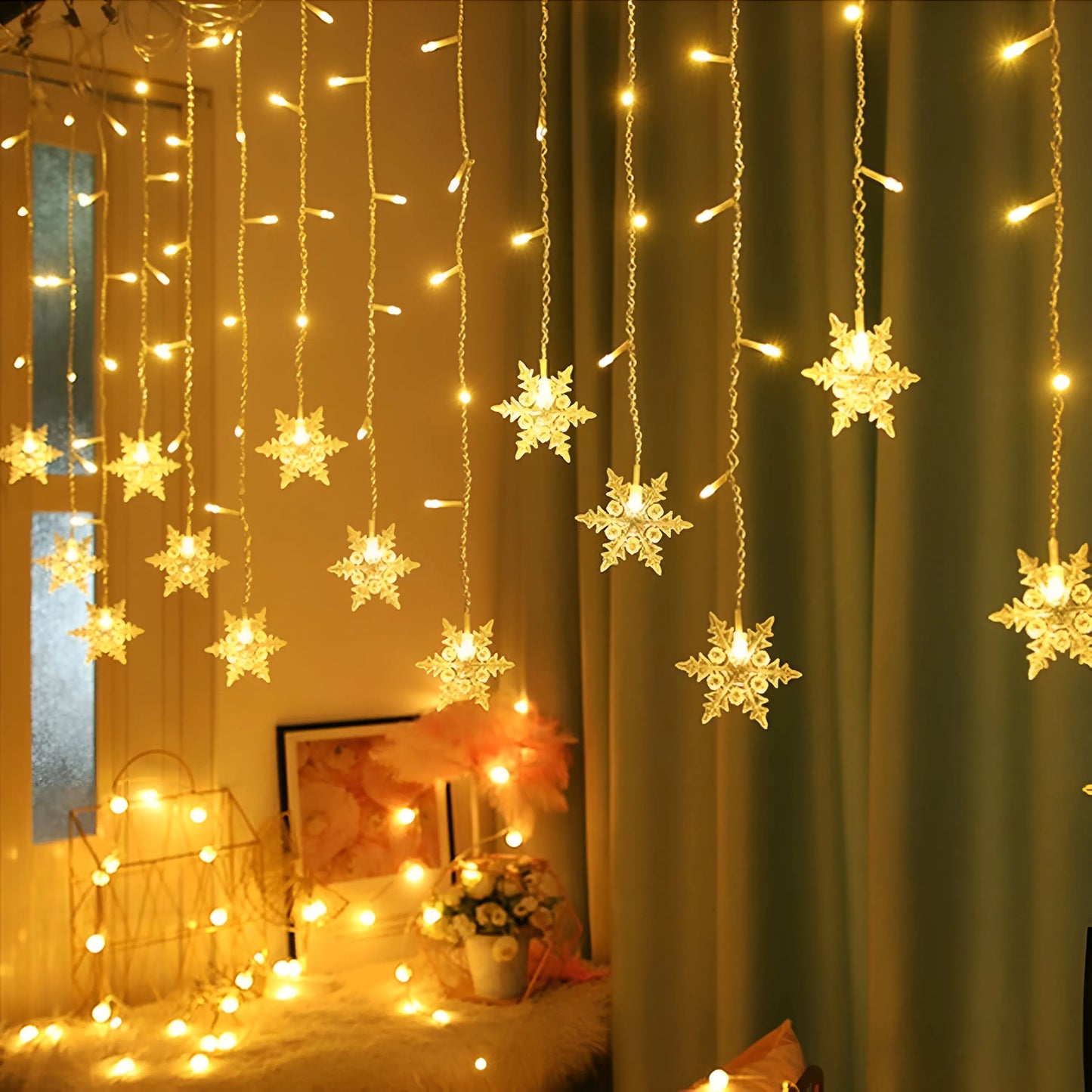 Enchanted Snowflake String Lights