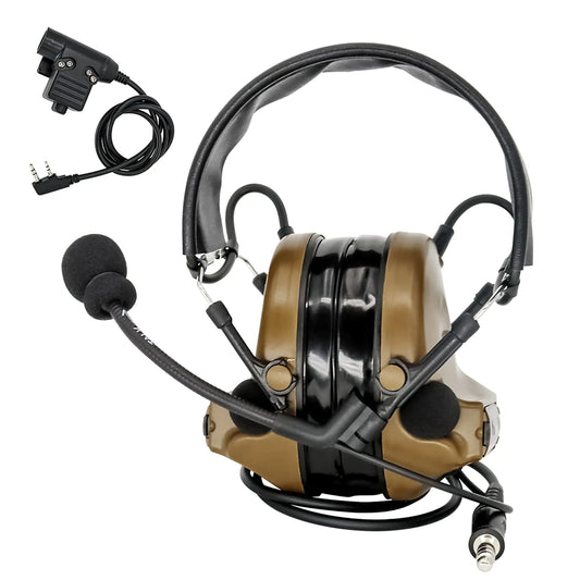 Tactical Airsoft Noise-Canceling Headset with K 2 Pin PTT