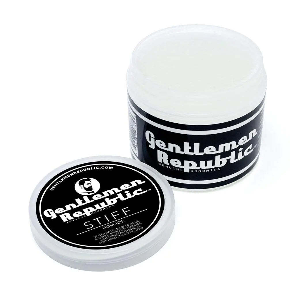 Gentlemen Republic High Shine Pomade - Strong Hold Water-Based Hair Styling for Men 4oz
